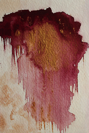 Storm II (Little Abstracts) -- gouache on paper . 4x6 . 2015 . $30 Storm II